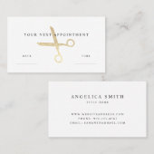 ハサミフェイク金ゴールドグリッター 予約カード (正面/裏面)