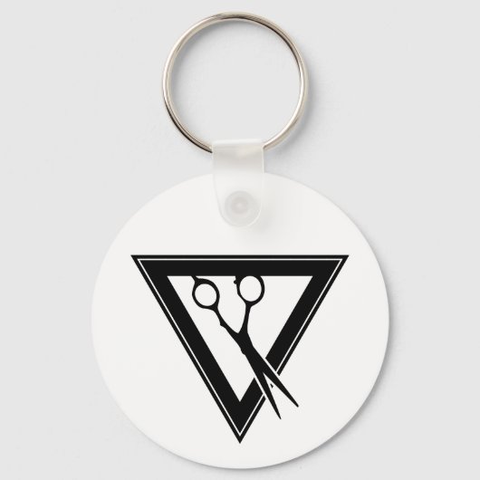 ハサミ三角形 キーホルダー (正面)