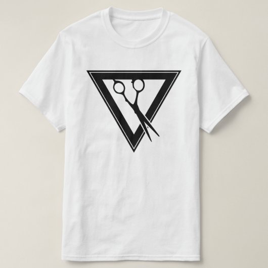 ハサミ三角形 Tシャツ (デザイン正面)