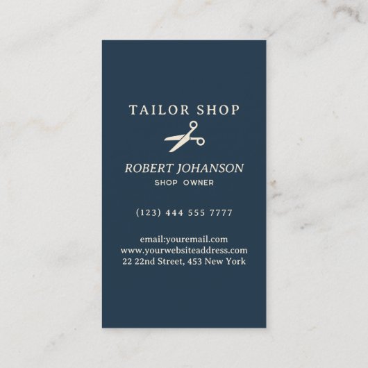 ハサミ仕立て屋 名刺 (裏面)