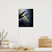 ハサミ切断イーサネットつながりケーブル ポスター (キッチン)