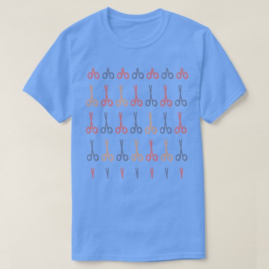 ハサミ模様 Tシャツ (デザイン正面)