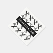 ハサミ櫛ヘアスタイリストサロン スタンダードカクテルナプキン (角)