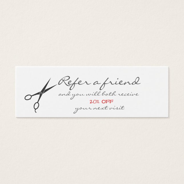 ハサミ毛サロン紹介カード (正面)