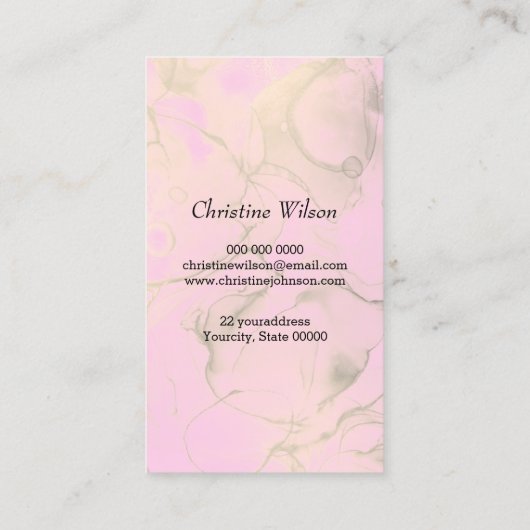 ハサミ蝶インクはね名刺 名刺 (裏面)