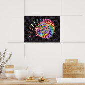 ハサミ螺旋 ポスター (キッチン)