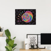 ハサミ螺旋 ポスター (ホームオフィス)