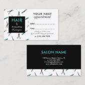 ハサミ&コム美容師アポイントメントカード 予約カード (正面/裏面)