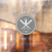 ハサミ＆コームロゴカスタムネームエレガント ウィンドウサイン (シート2)