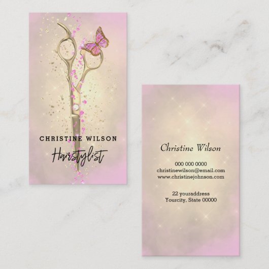 ハサミ 名刺 (正面/裏面)