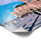 ハサンモダンIIモスクの幾何学的イラストレーション フォトプリント            (角)