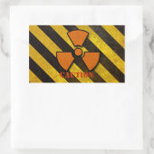 ハザードストライプカスタムスクエアステッカー 長方形シール (バッグ)