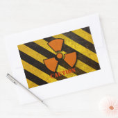 ハザードストライプカスタムスクエアステッカー 長方形シール (封筒)