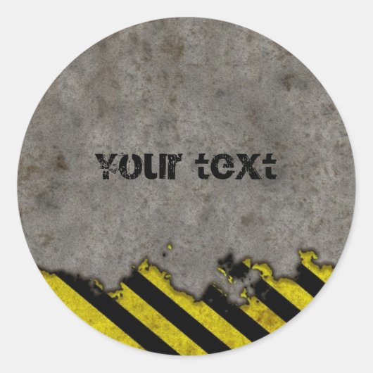 ハザードストライプデザイン ラウンドシール (正面)