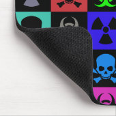 ハザードパター数々のン色 マウスパッド (コーナー)