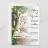 ハシエレガントエンダとホワイトドーブメキシコ結婚ズ 招待状 (正面)