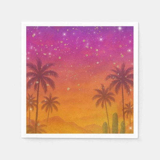 ハシエンダサンセットフィ鮮やかエスタキンセアニラ スタンダードカクテルナプキン (正面)