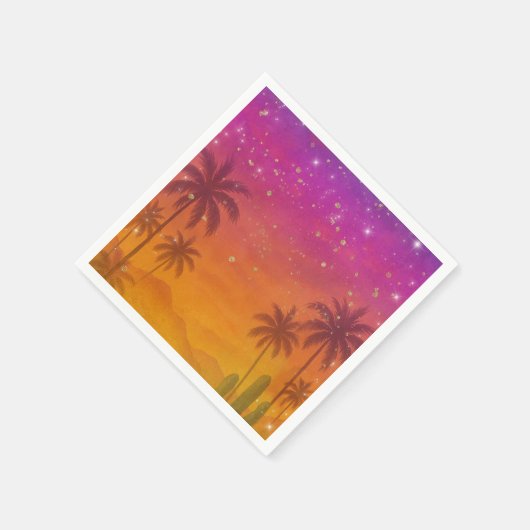 ハシエンダサンセットフィ鮮やかエスタキンセアニラ スタンダードカクテルナプキン (角)