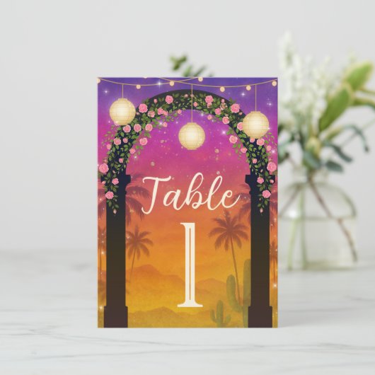 ハシエンダサンセットフィ鮮やかエスタテーブル番号 招待状 (スタンド正面)