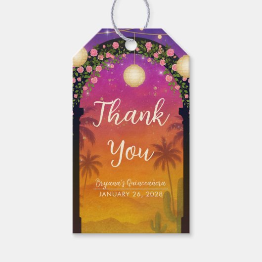 ハシエンダサンセットフローラアーチキンセニェラ ギフトタグ (正面)