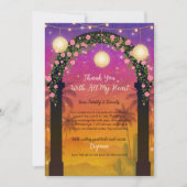 ハシエンダサンセットフローラアーチサンキューユユー 招待状 (正面)