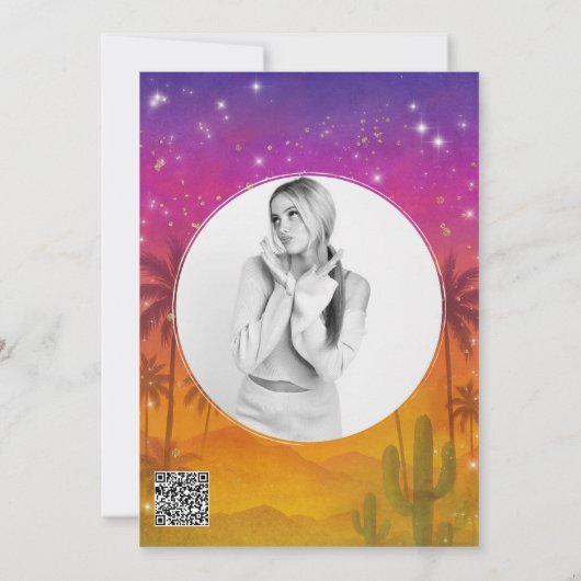 ハシエンダサンセットフローラアーチサンキューユユー 招待状 (裏面)