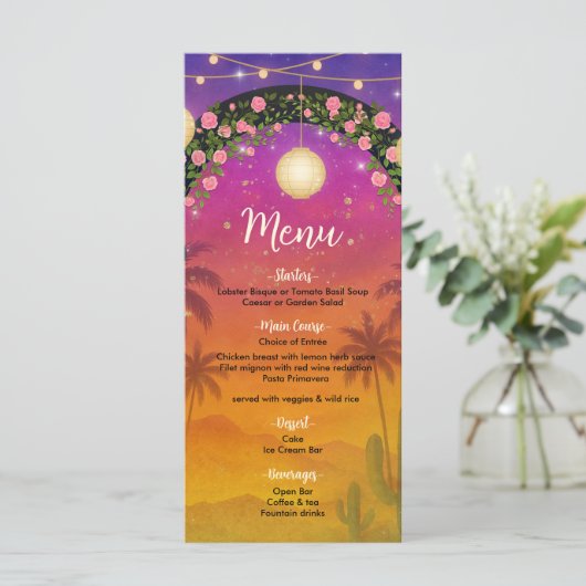 ハシエンダサンセットフローラ3月15日キンセアニラメニュー メニュー (スタンド正面)