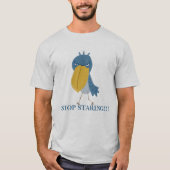 ハシビロコウがじっと見つめるのをやめろ Tシャツ (正面)