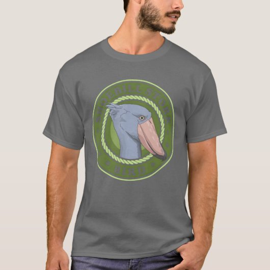 ハシビロコウ 鳥 シュービル 少女 Tシャツ (正面)