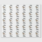 ハシボソヒバリ 早寝早起き 鳥 引用 ラッピングペーパー (フラット)