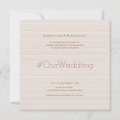 ハシュタモダングエレガントバラストライプ金ゴールド結婚s 招待状 (正面)