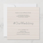 ハシュタモダングエレガント・ベエストライプージシ結婚アン 招待状 (正面)