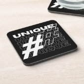 ハシュタユニークグタイポグラフィ コースター (左側)