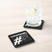 ハシュタユニークグタイポグラフィ コースター (右側)