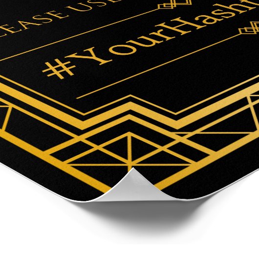 ハシュタ結婚グの標識 | Gatsbyアールデコ ポスター (角)