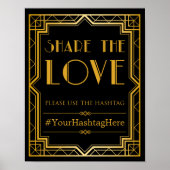 ハシュタ結婚グの標識 | Gatsbyアールデコ ポスター (正面)