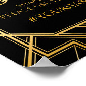 ハシュタ結婚グの標識 | Gatsbyアールデコ ポスター (角)