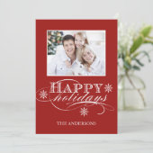 ハシンプルッピーホリデーズ用フォトカードレッド シーズンカード (スタンド正面)