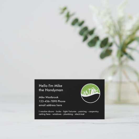 ハシンプルンディマン連絡名刺 名刺 (スタンド正面)