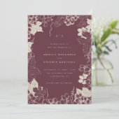 ハシンプルンド·ヴィネヤー描ド·バーガンディ·クリー結婚ムズ 招待状 (スタンド正面)