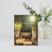 ハシンプルーベストムーンハローウィンパーティ招待状 招待状 (スタンド正面)