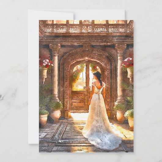 ハシ素朴エンダブライド結婚メキシコ 招待状 (裏面)