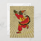 ハジピルス太陽のペルシャの新年を祈る シーズンポストカード (正面/裏面)