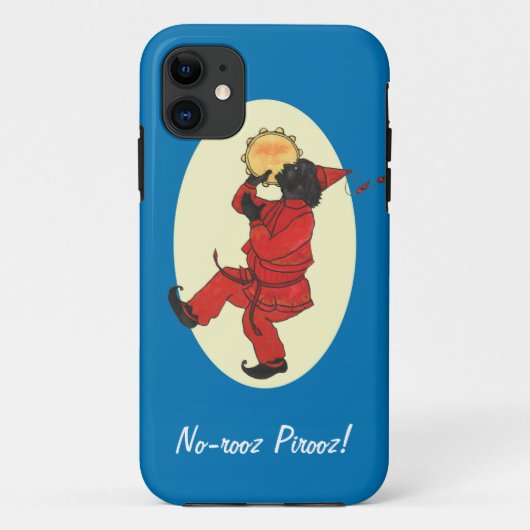 ハジフィルーズインレッドとブラック顔とタンバリン Case-Mate iPhoneケース (裏面)