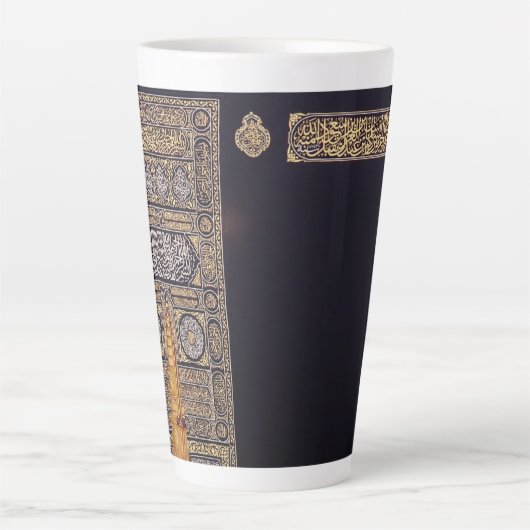 ハジュムバラクホーリーカアバメッカイスラム信者 カフェラテマグ (正面)