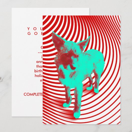 ハジ熱狂するー 招待状 (正面/裏面)