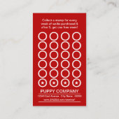 ハジ熱狂するーpupsパンチカード ロイヤリティカード (裏面)