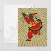 ハジ・ピルーズの太陽光線 ペルシャの新年 シーズンポストカード (正面/裏面)