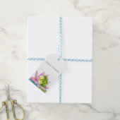 ハスおもしろいの上のカエル ギフトタグ (より糸付き)