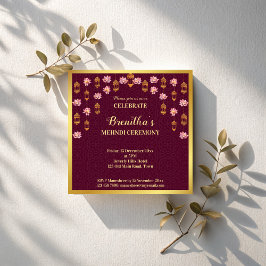 ハスとアラビアンランタン結婚インディアンの手綱 招待状